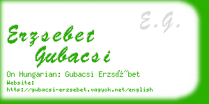 erzsebet gubacsi business card